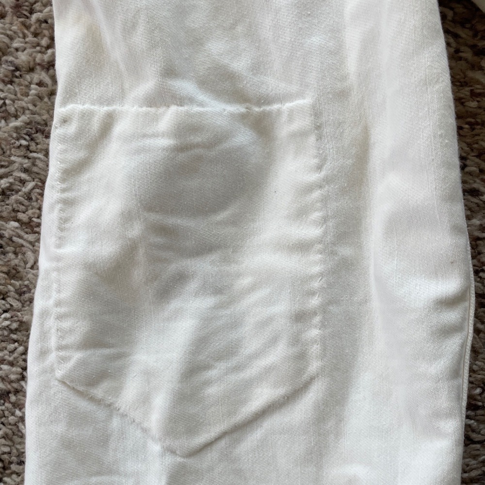 Vintage US NAVY Military Sailor White Long Sleeve Uniform Shirt Stencil Print - Picture 5 of 14